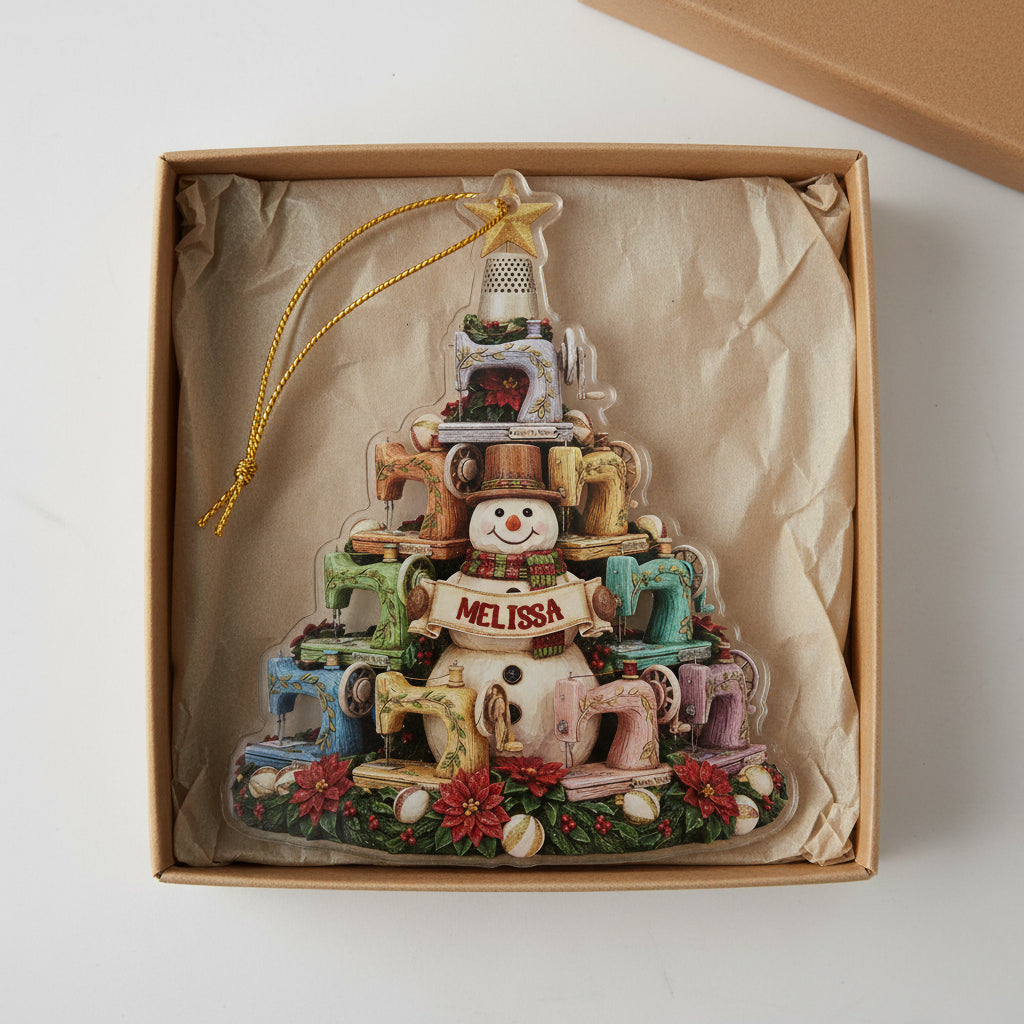 Sewing Lovers 2D Acrylic Ornament The Seamstress's Christmas Tree Personalized