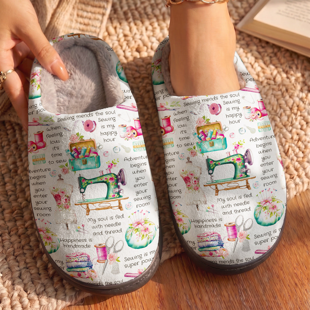 Sewing Lover Fleece Lined Slippers Sewing Whispers
