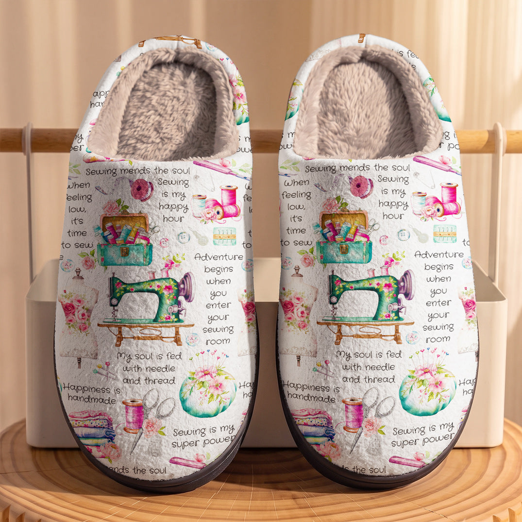 Sewing Lover Fleece Lined Slippers Sewing Whispers