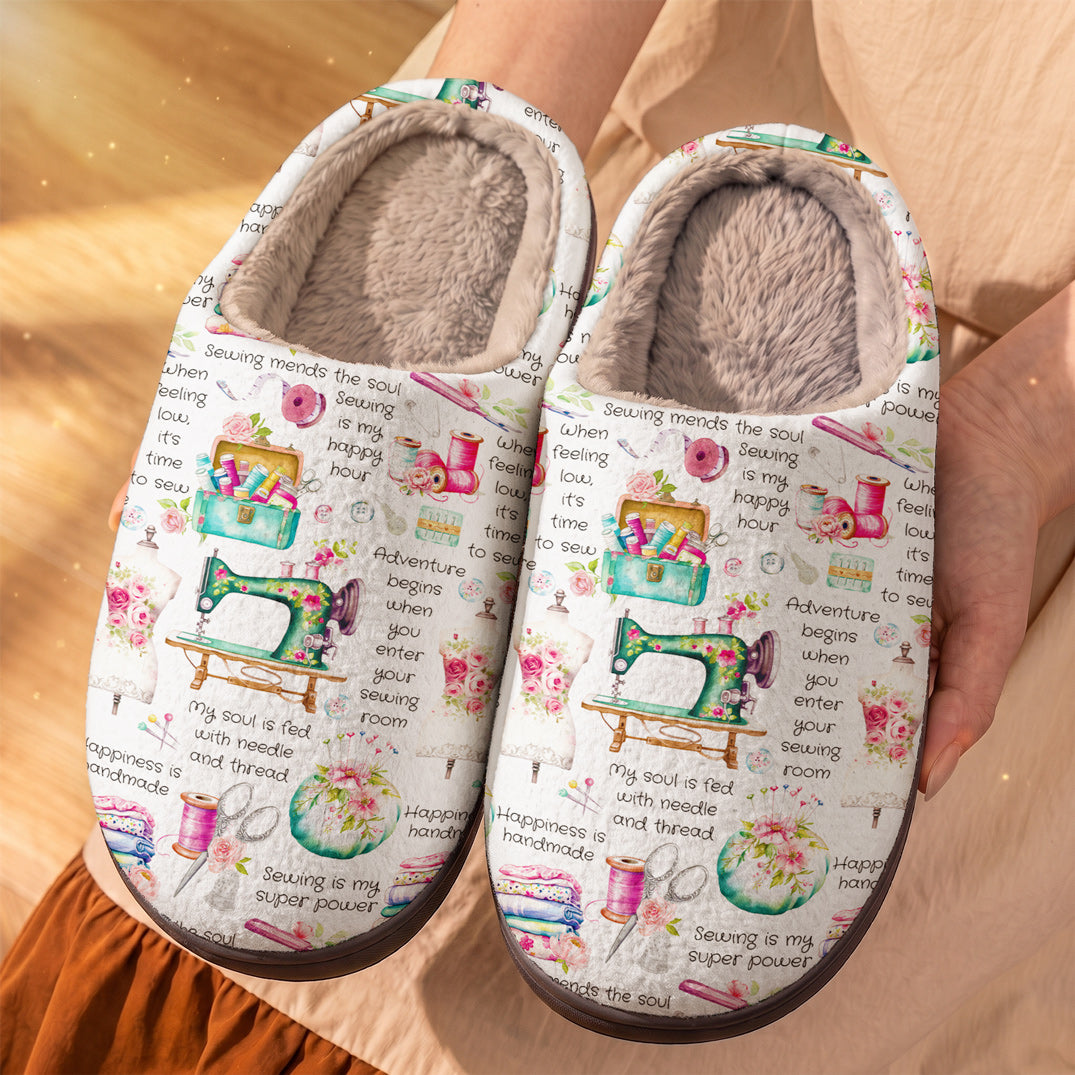 Sewing Lover Fleece Lined Slippers Sewing Whispers
