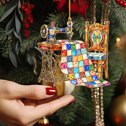 Sewing Lover 2D Acrylic Ornament Personalized Sewing Machine For Sewing Lover