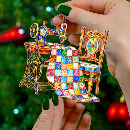 Sewing Lover 2D Acrylic Ornament Personalized Sewing Machine For Sewing Lover