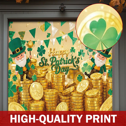 Patrick's Day Garage Door Banner Decoration - Shamrock Celebration