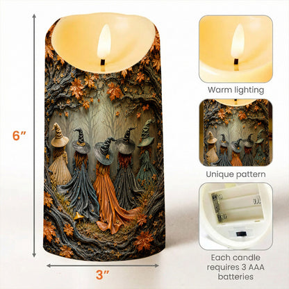 Witch LED Candle Sisters of the Hollow Grove