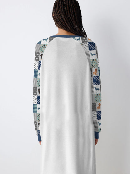 Dachshund Lover Raglan Dress Feel Safe At Night Sleep With A Dachshund