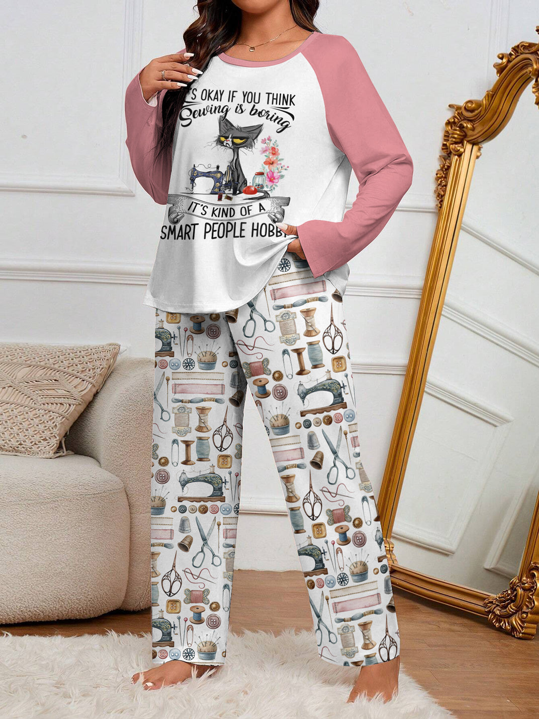 Sewing Lover Raglan Lounge Pajamas It's Kind Of A Smart People Hobby