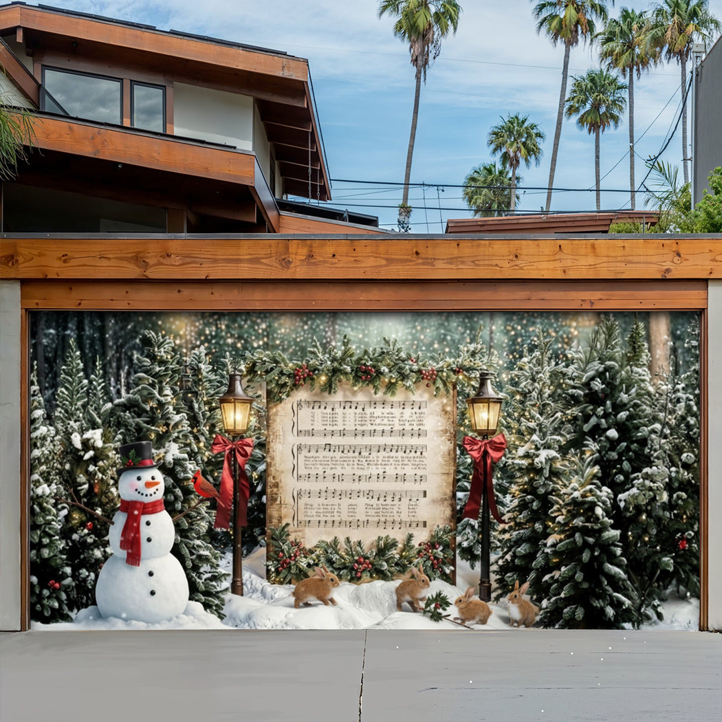 Christmas Garage Door Banner Decoration -  The Winter Carol
