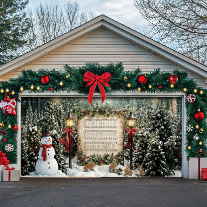Christmas Garage Door Banner Decoration -  The Winter Carol