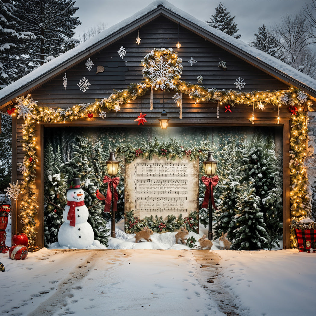 Christmas Garage Door Banner Decoration -  The Winter Carol