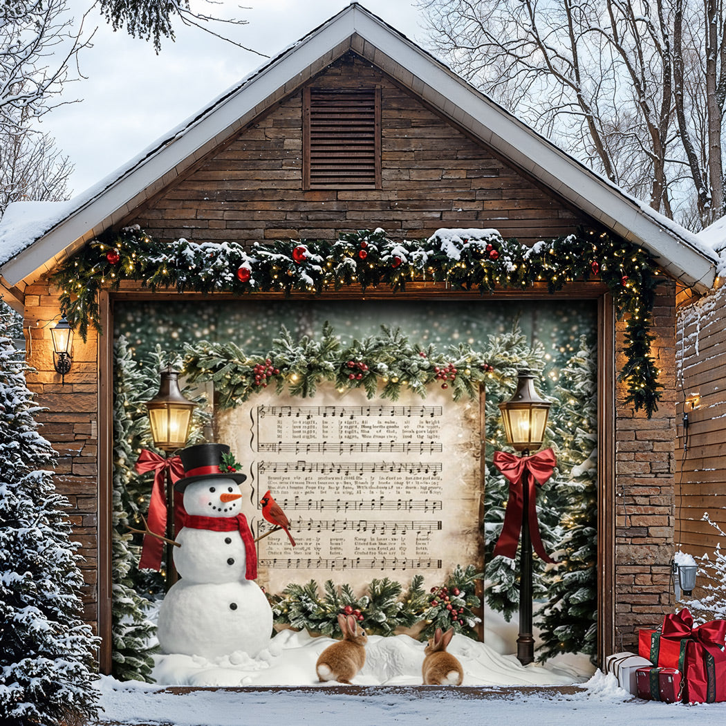 Christmas Garage Door Banner Decoration -  The Winter Carol