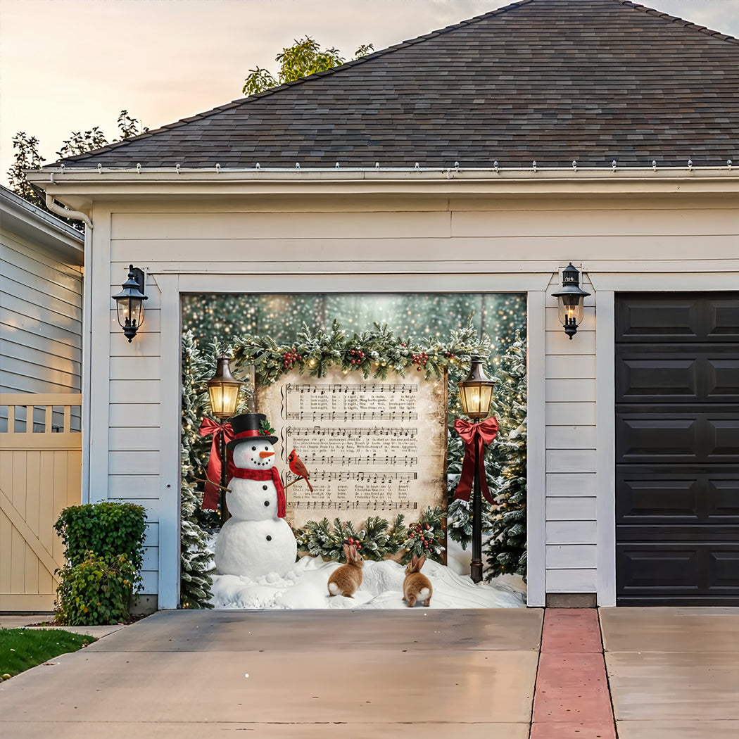 Christmas Garage Door Banner Decoration -  The Winter Carol
