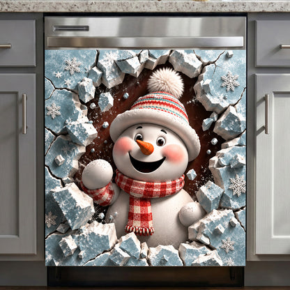 Christmas Magnetic Dishwasher Snowy Little Surprise
