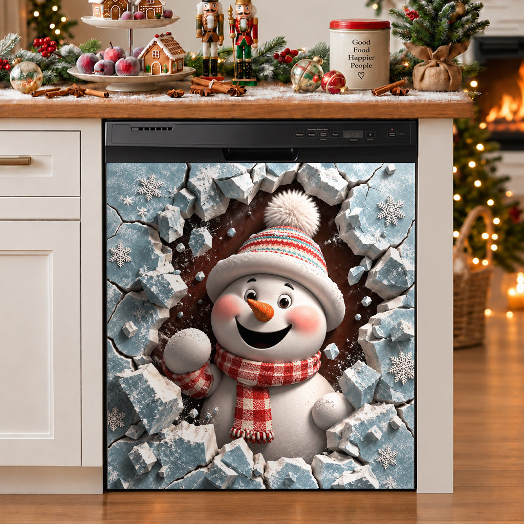 Christmas Magnetic Dishwasher Snowy Little Surprise