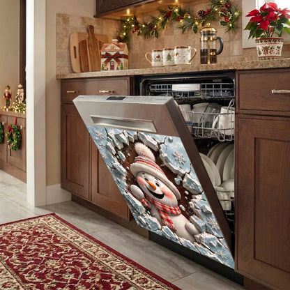Christmas Magnetic Dishwasher Snowy Little Surprise
