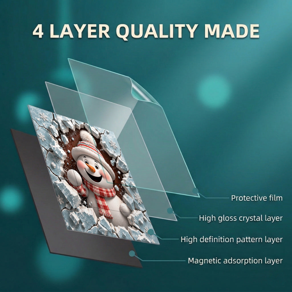 Christmas Magnetic Dishwasher Snowy Little Surprise