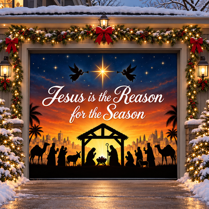 God Garage Door Banner Decoration – Jesus Is the Reason