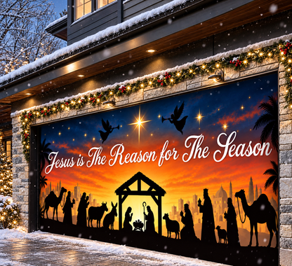 God Garage Door Banner Decoration – Jesus Is the Reason