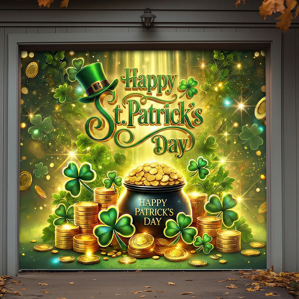 Patrick's Day Garage Door Banner Decoration - St. Patrick's Celebration