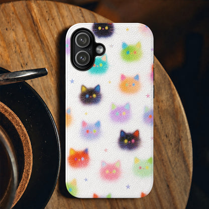 Cat Lover Leather Phone Case Stardust Kitties