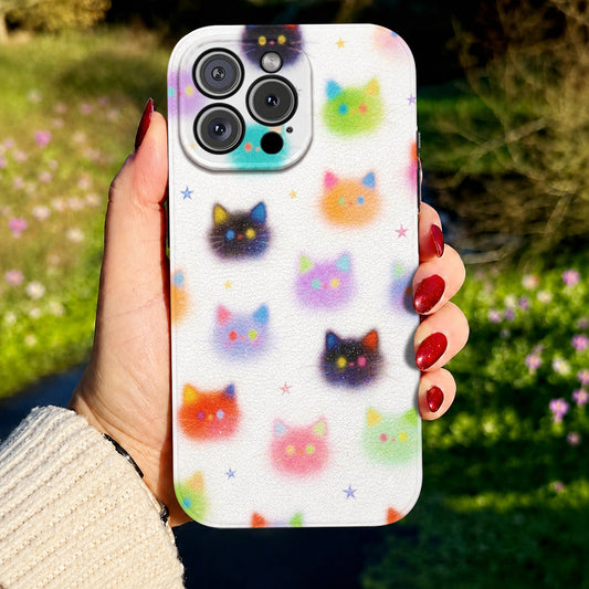 Cat Leather Phone Case Stardust Kitties