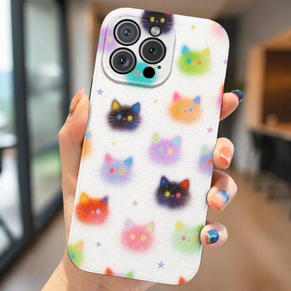 Cat Lover Leather Phone Case Stardust Kitties