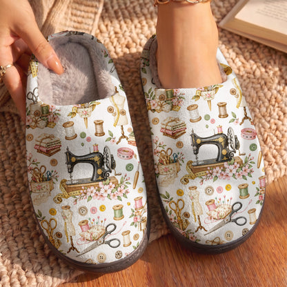 Sewing Lover Fleece Lined Slippers Stitches & Blossoms