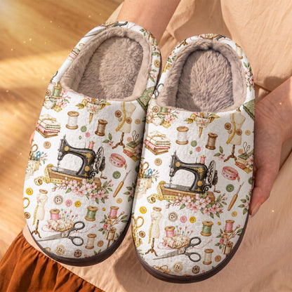 Sewing Lover Fleece Lined Slippers Stitches & Blossoms