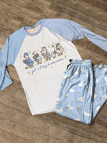 Mom Raglan Lounge Pajamas String Cheese Mama