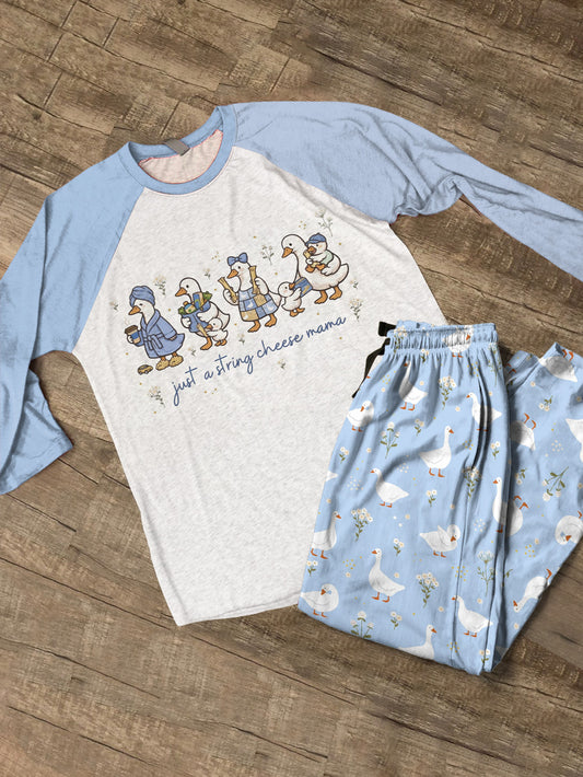 Mom Raglan Lounge Pajamas String Cheese Mama