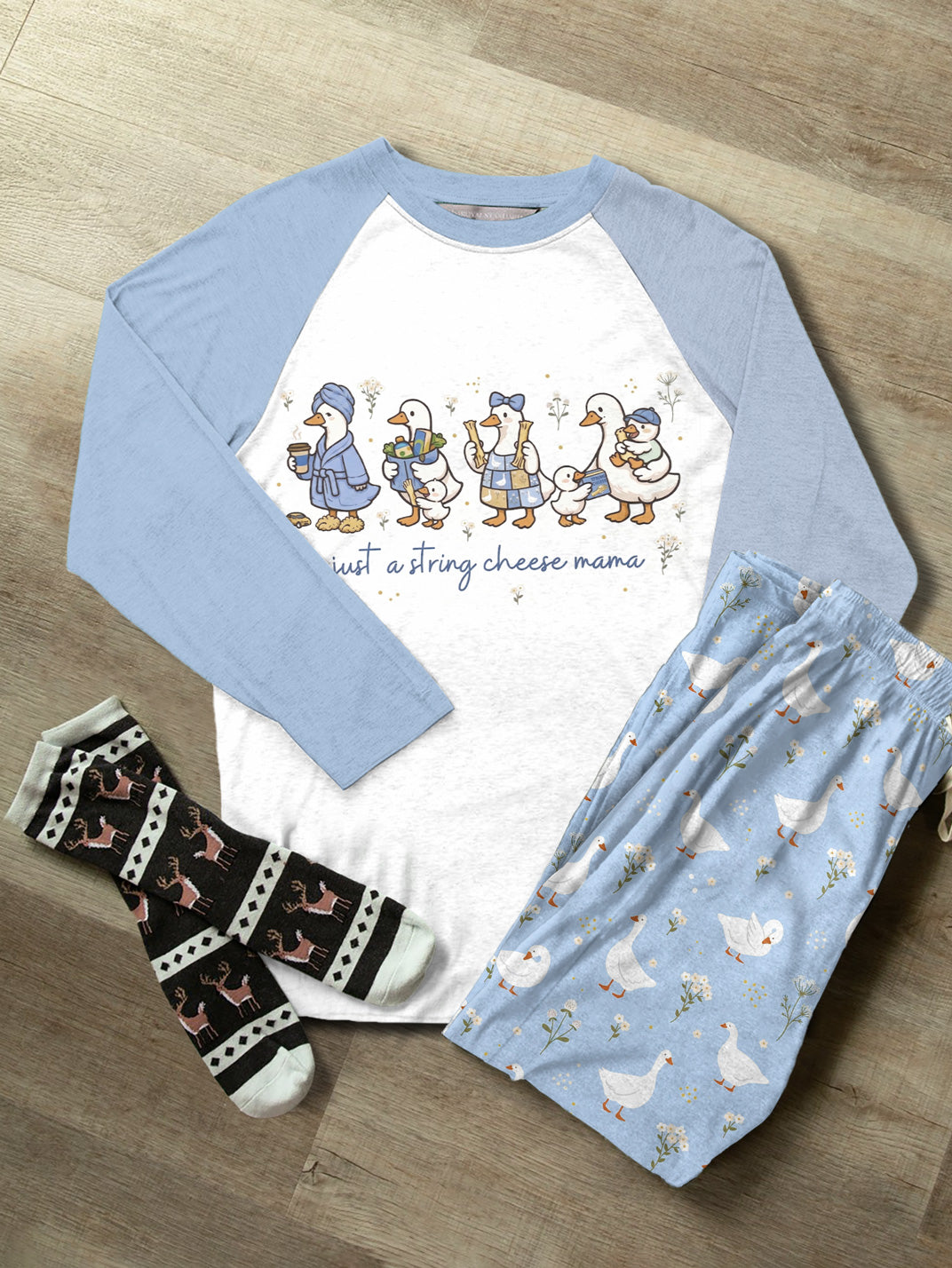 Mom Raglan Lounge Pajamas String Cheese Mama