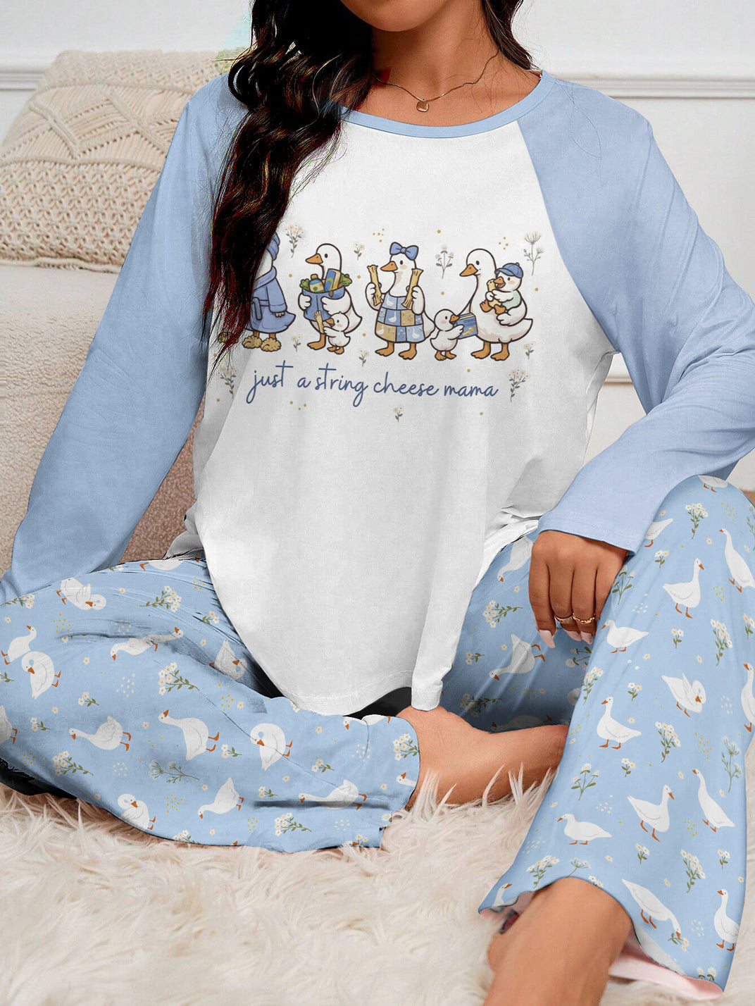 Mom Raglan Lounge Pajamas String Cheese Mama