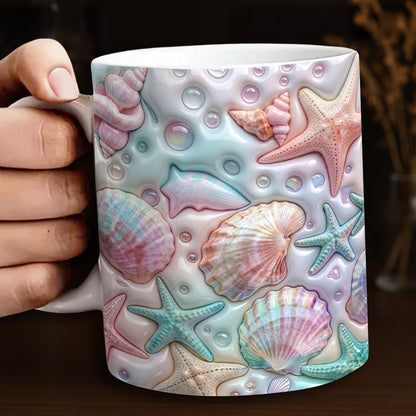 Seashell Lover Ceramic Mug Summer Seashell