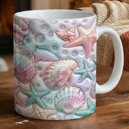 Seashell Lover Ceramic Mug Summer Seashell