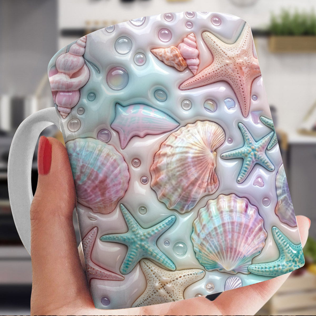Seashell Lover Ceramic Mug Summer Seashell