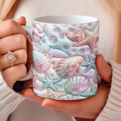 Seashell Lover Ceramic Mug Summer Seashell