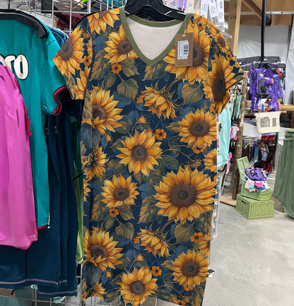 Sunflower V-neck Nightshirt Sunny Nights