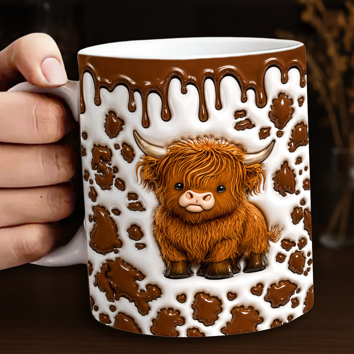 Cow Lover Ceramic Mug Sweet Highland Cow