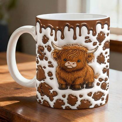 Cow Lover Ceramic Mug Sweet Highland Cow