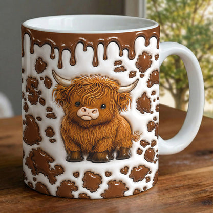 Cow Lover Ceramic Mug Sweet Highland Cow