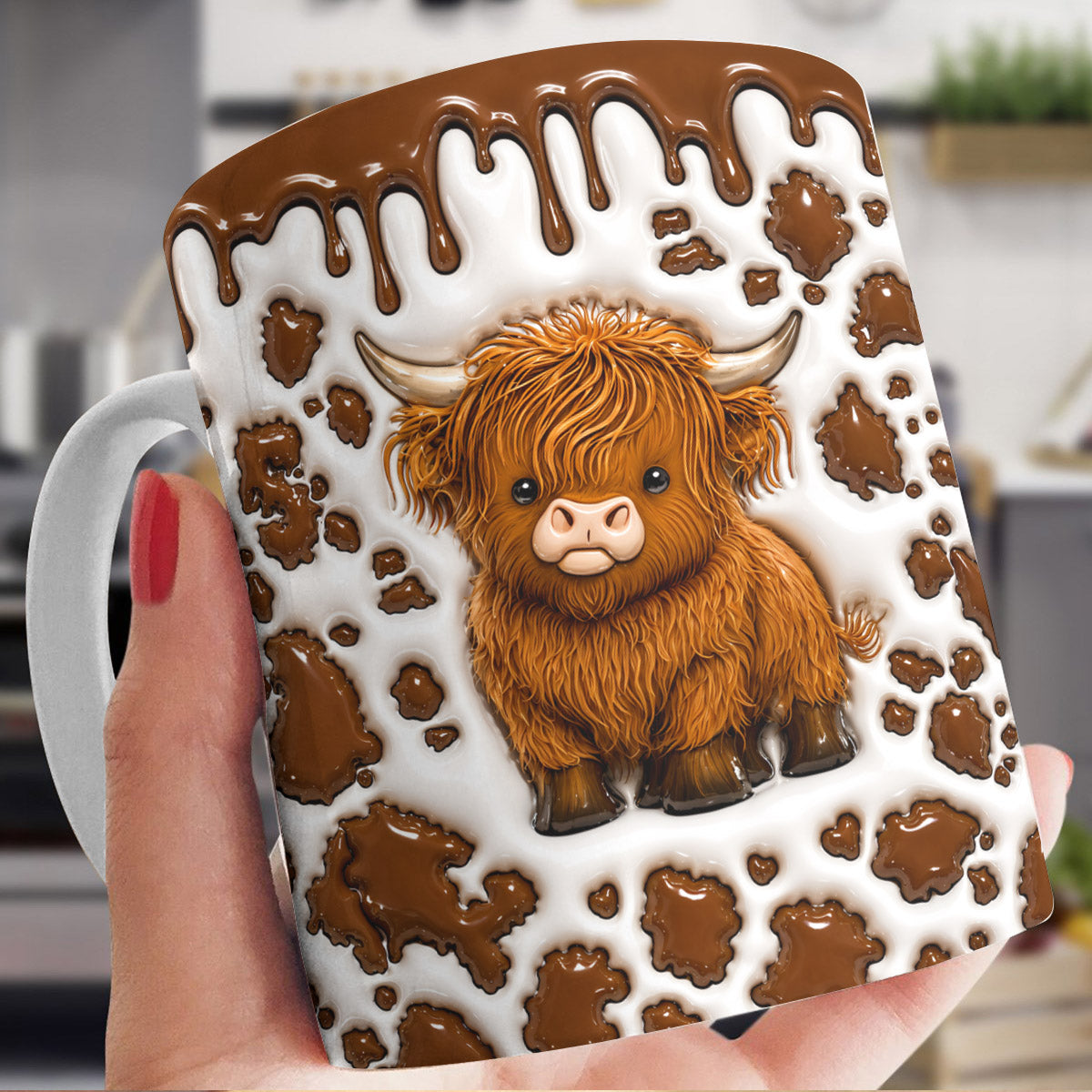 Cow Lover Ceramic Mug Sweet Highland Cow