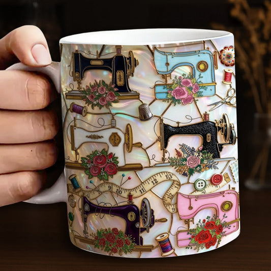 Sewing Lover 11Oz Mug Vintage Sewing Garden
