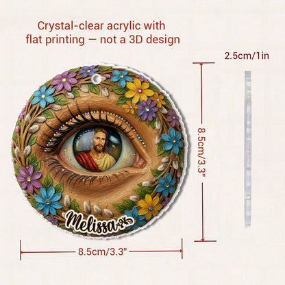 God 2D Acrylic Ornament The All-seeing Heart Personalized