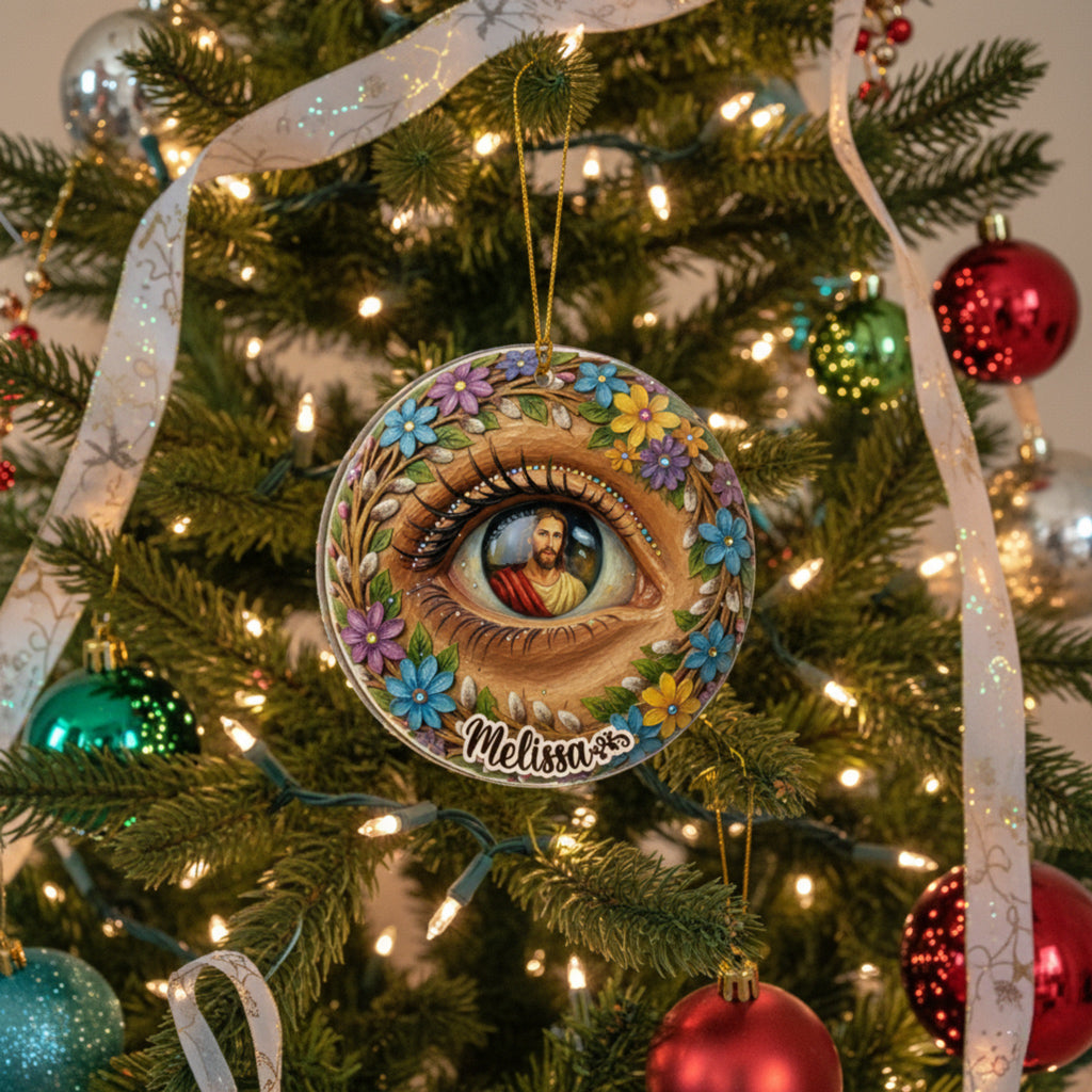 God 2D Acrylic Ornament The All-seeing Heart Personalized