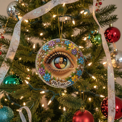 God 2D Acrylic Ornament The All-seeing Heart Personalized