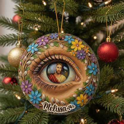 God 2D Acrylic Ornament The All-seeing Heart Personalized