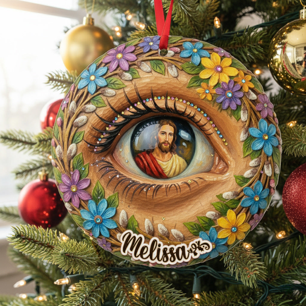 God 2D Acrylic Ornament The All-seeing Heart Personalized
