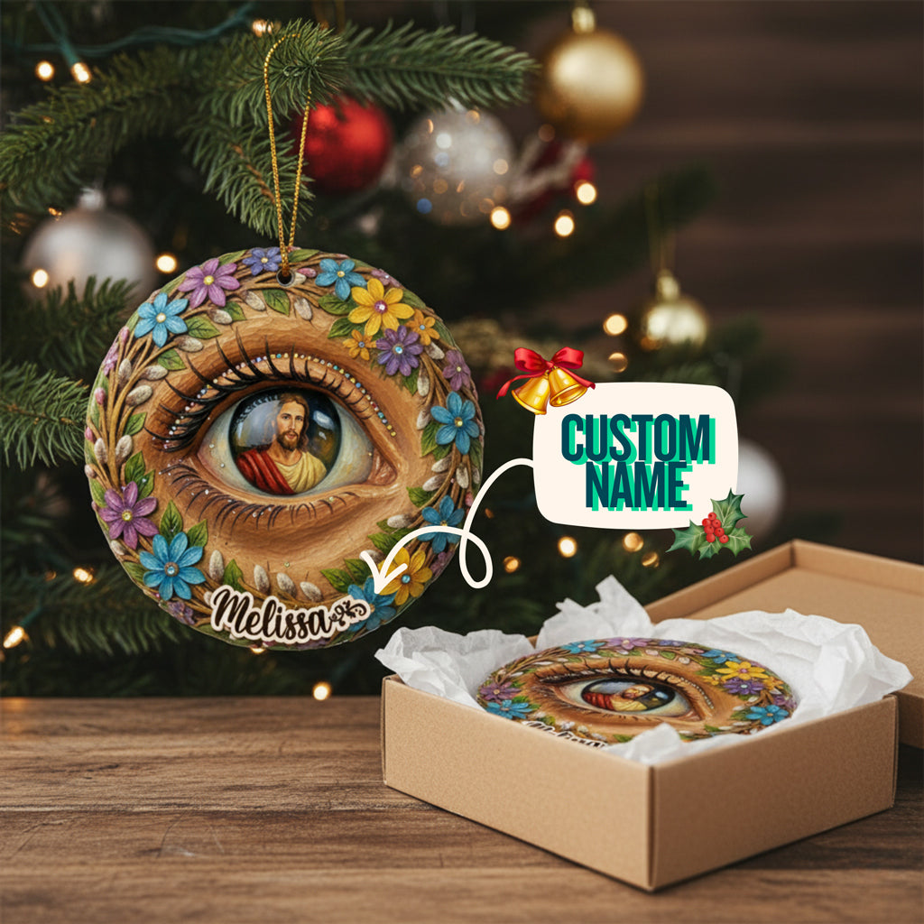 God 2D Acrylic Ornament The All-seeing Heart Personalized