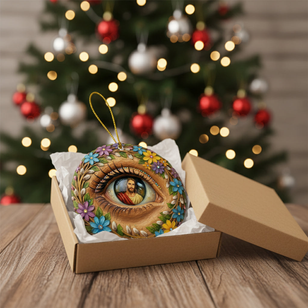God 2D Acrylic Ornament The All-seeing Heart Personalized
