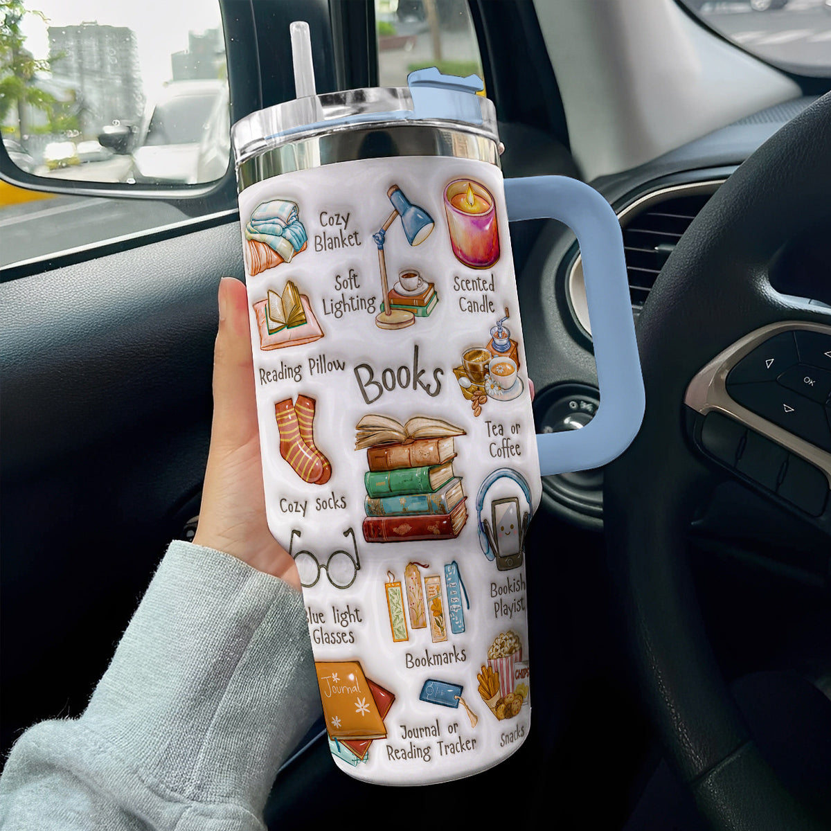 Book Lover 40 oz Tumbler The Bookworm Survival's Kit