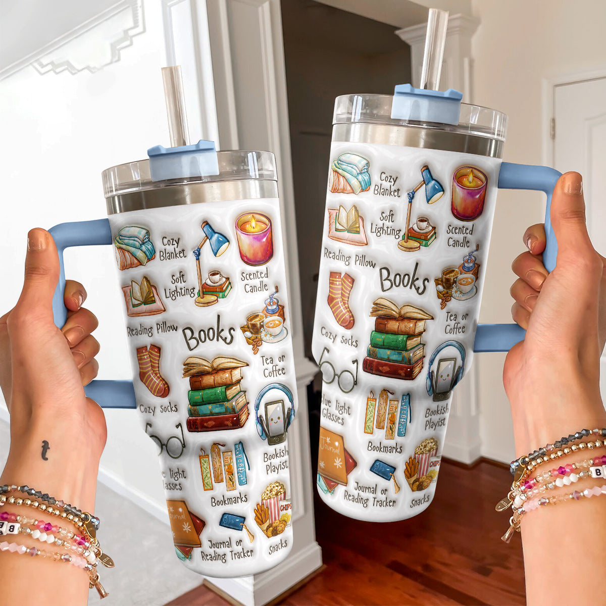 Book Lover 40 oz Tumbler The Bookworm Survival's Kit